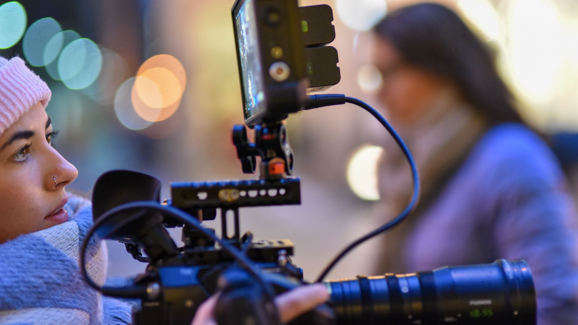 cinematographer shooting a scene