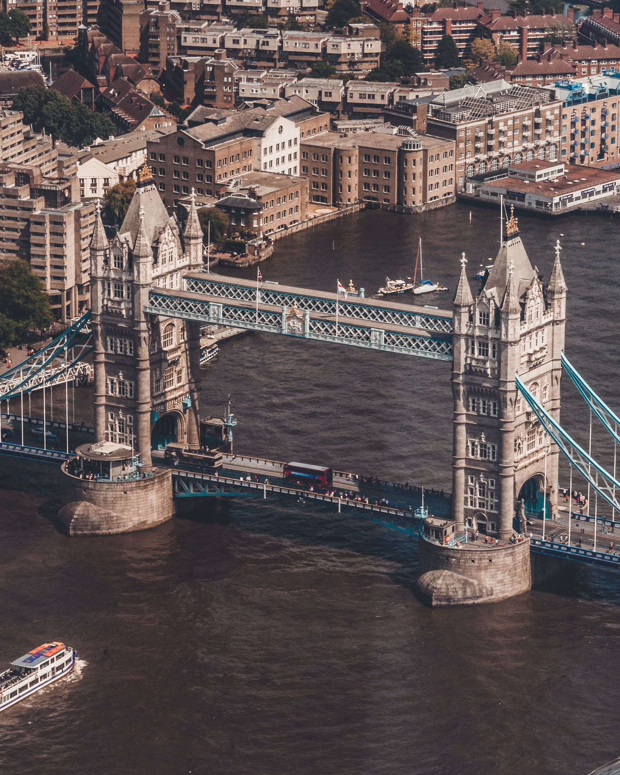 Tower bridge drone shot