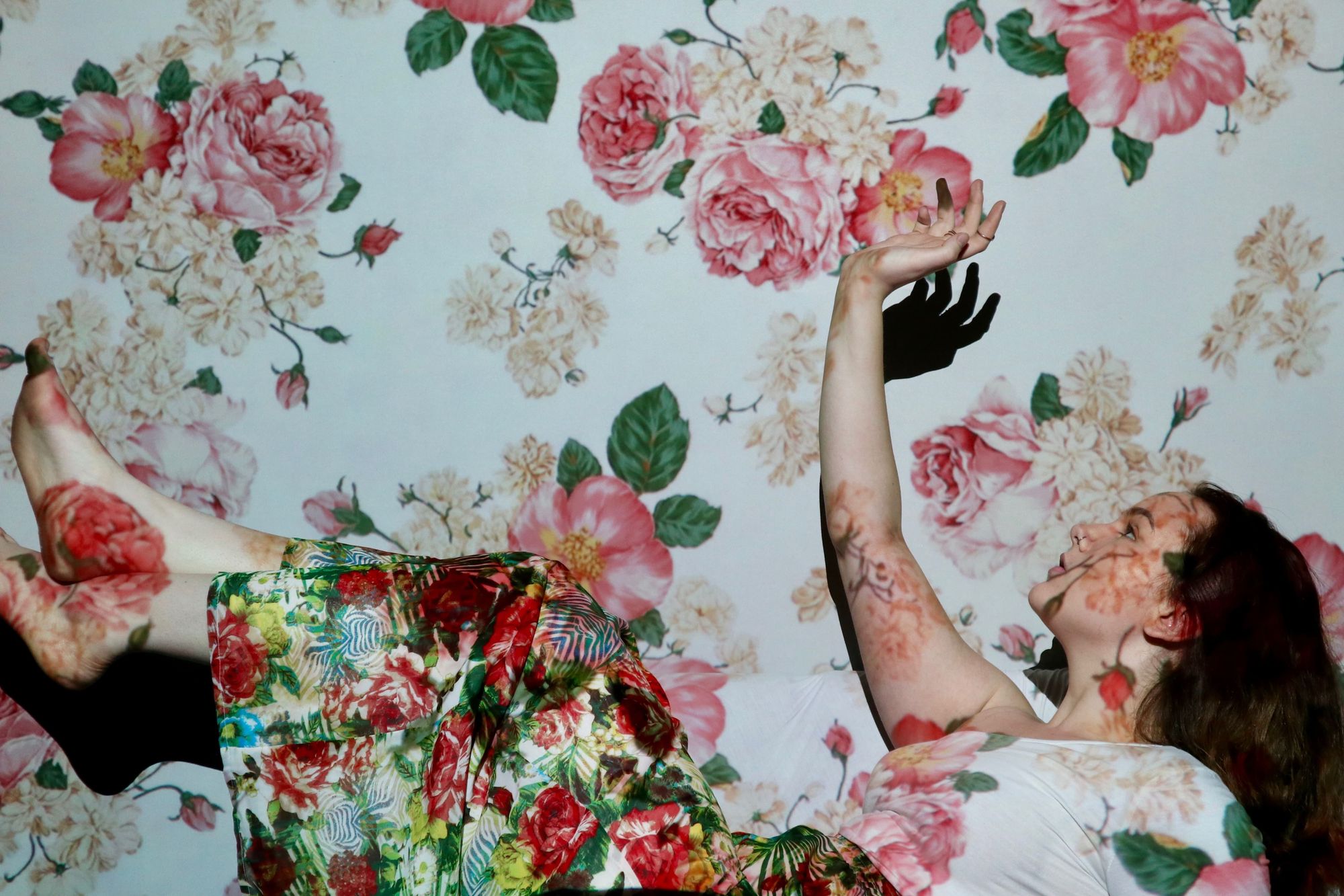 Artful, floral image of woman