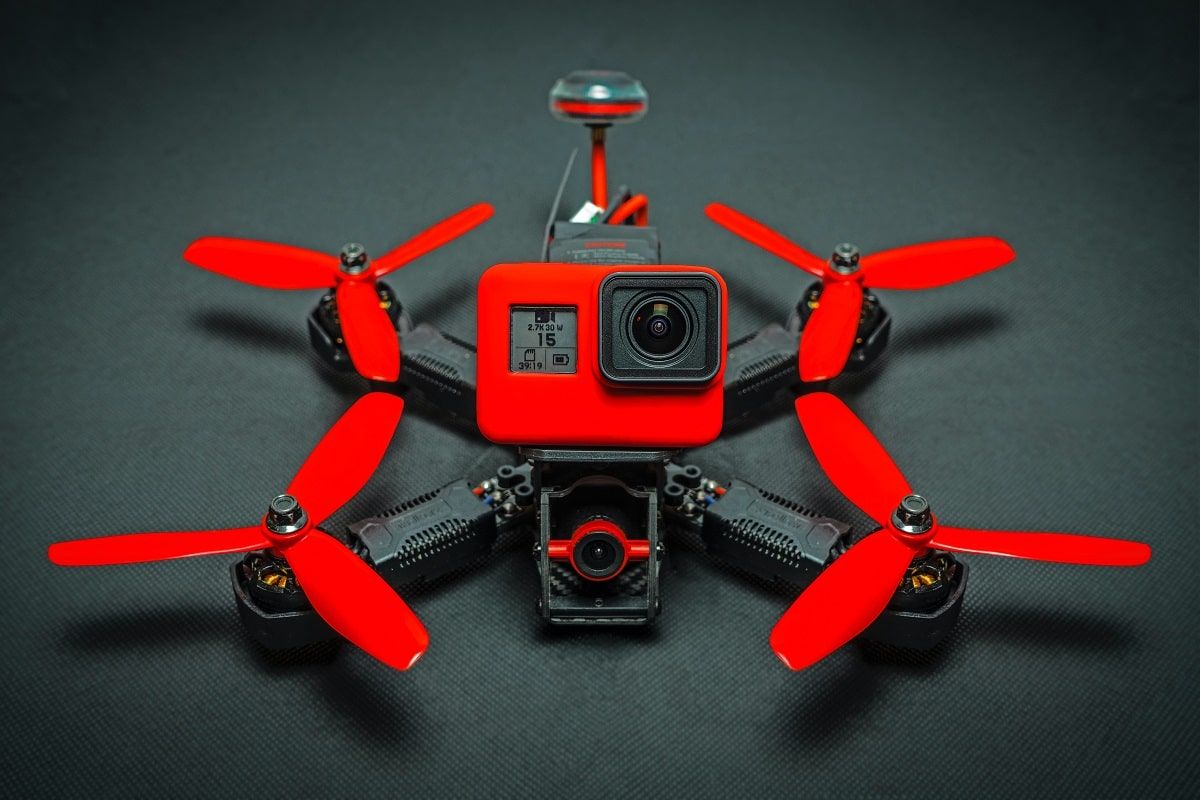 fpv drone with gopro attached