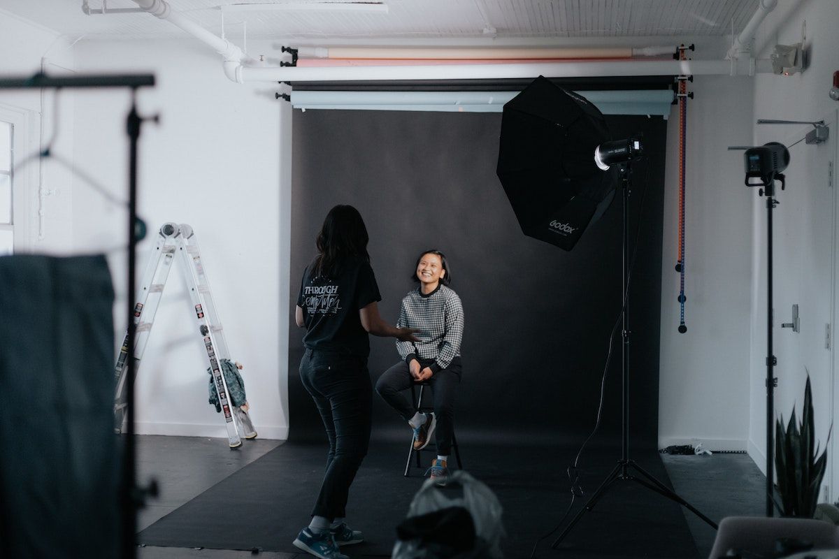 lady getting portrait photographed