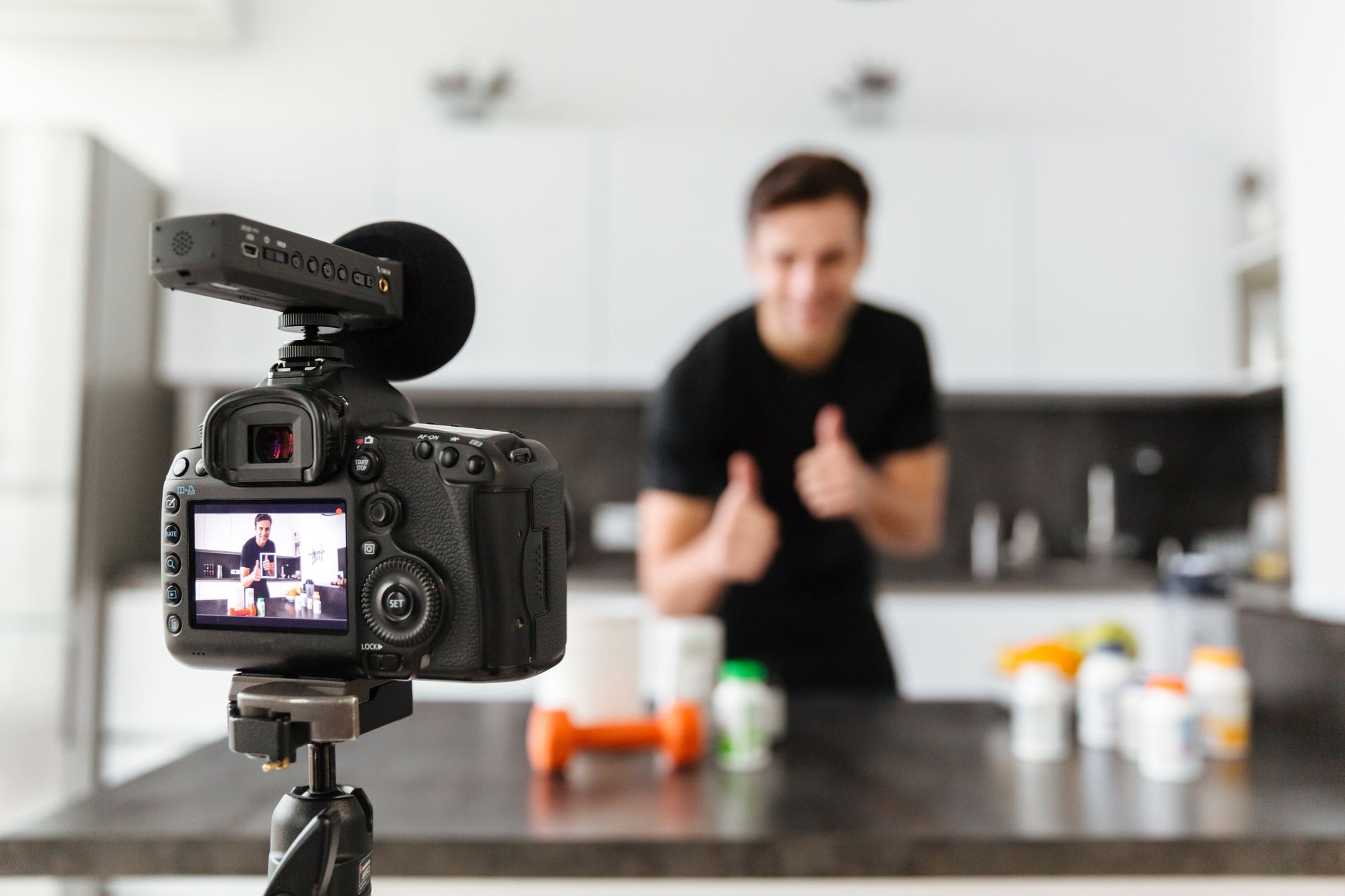 vlog in kitchen