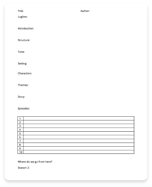 Story Bible Template