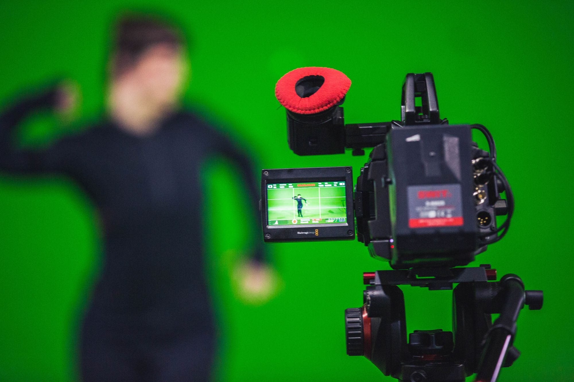 filming a movie on a green screen