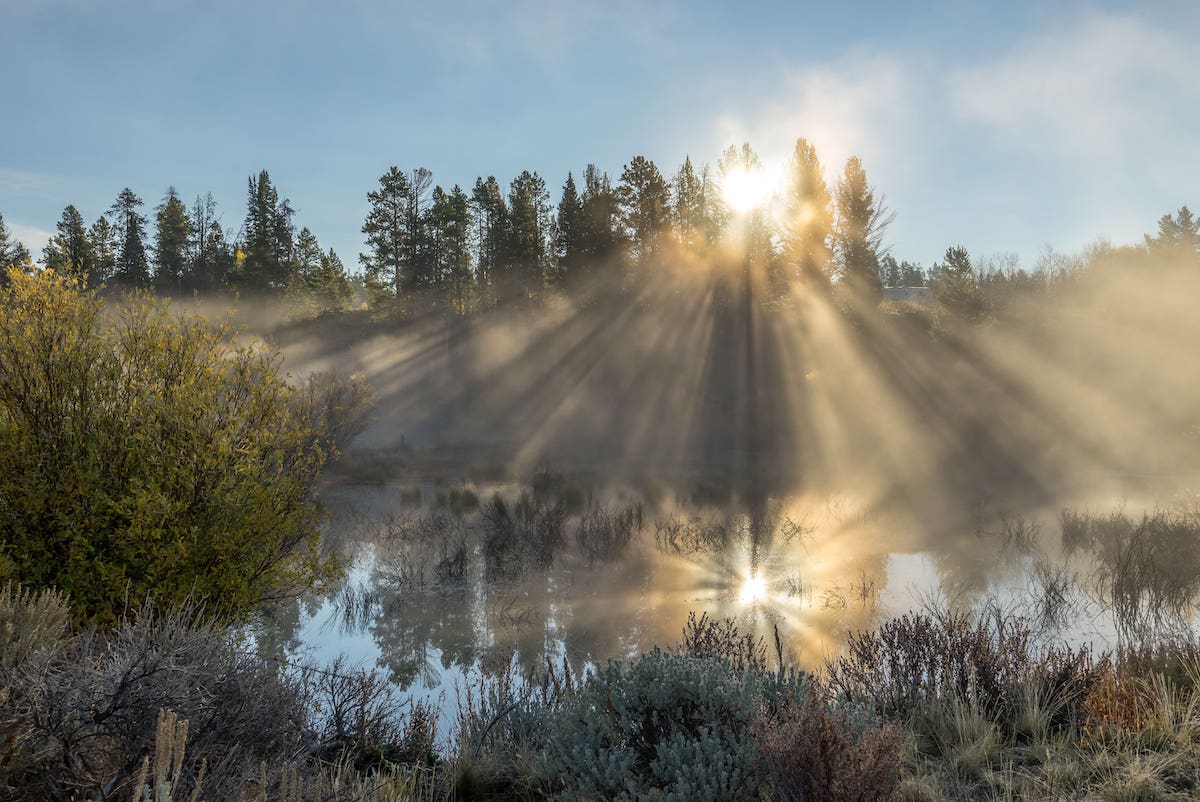 Morning light in aerial shots