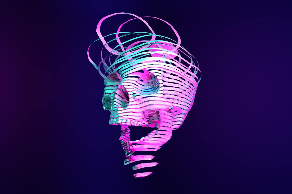 3d animated skull