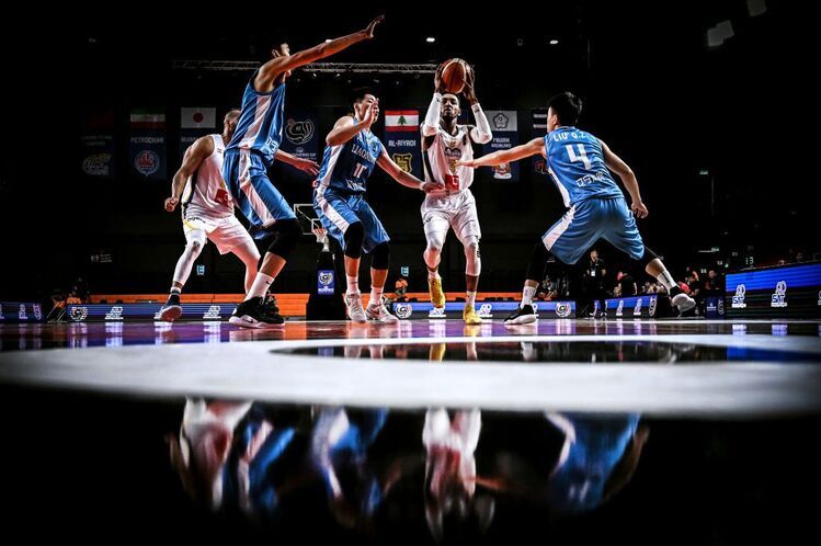 high-energy sport basketball action shot