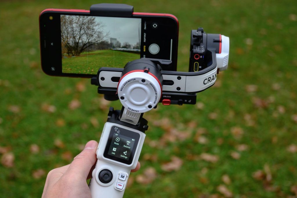 gimbal review zhiyun crane m3 fit smartphone camera