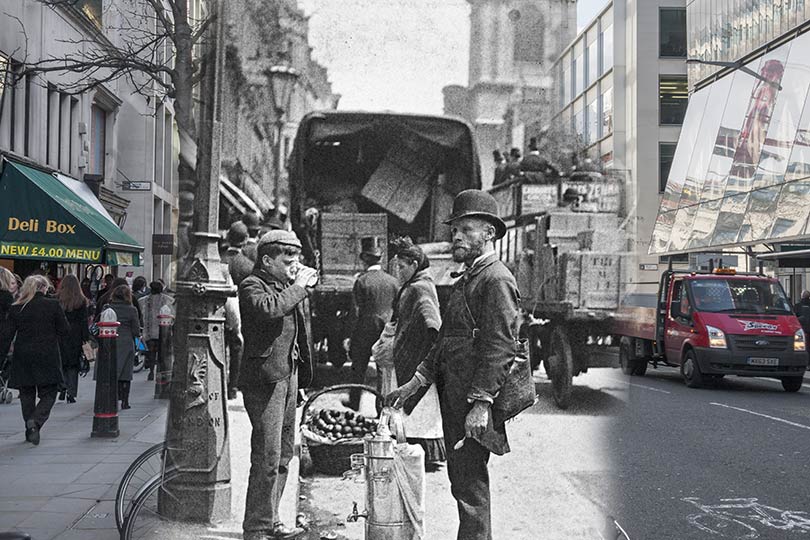 juxtaposition photography examples past present