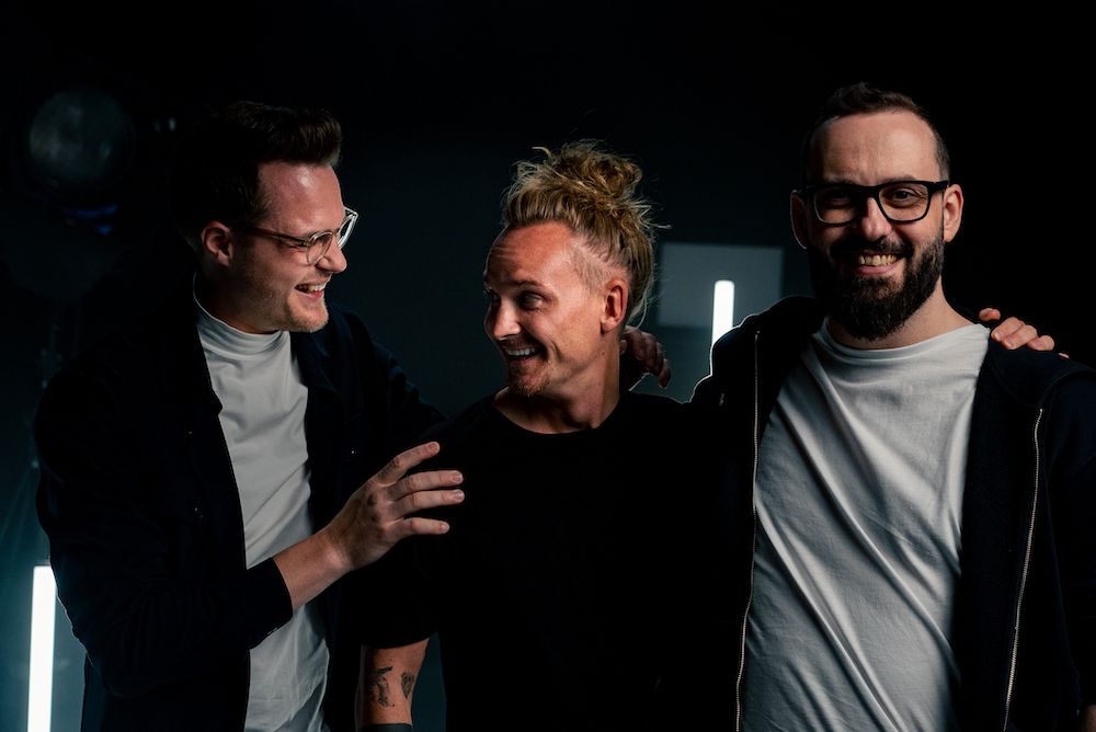 Photo of Wedio founders — Morten Aebeloe, Daniel Sand and Kasper Vesth