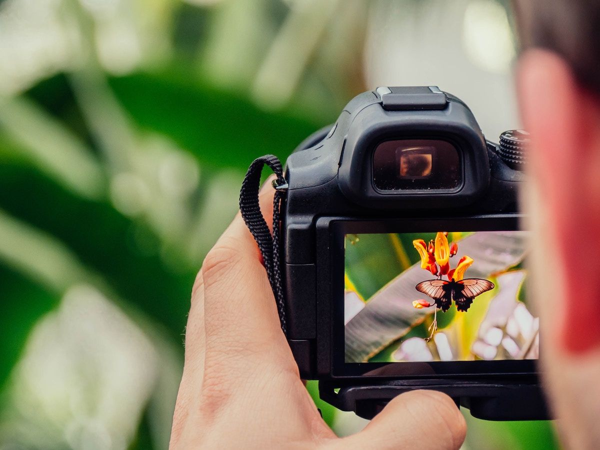 Image of a man taking a picture with a camera