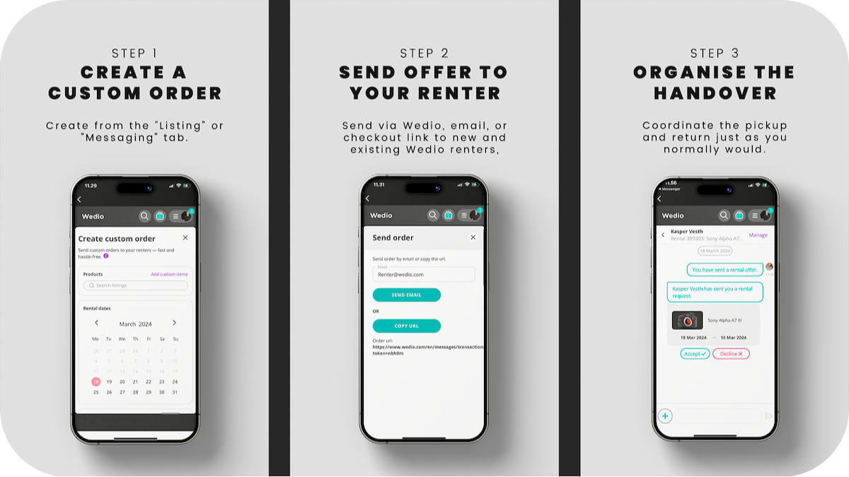 Send Custom Orders to Your Renters — Fast and Hassle-Free