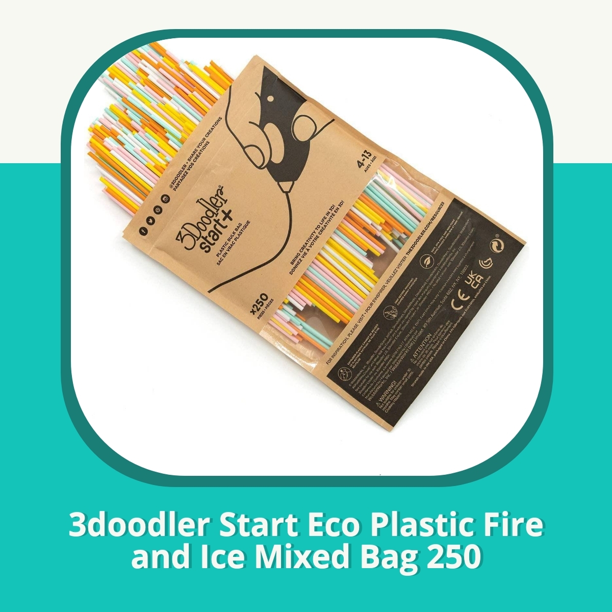 Anmeldelse af 3doodler Start Eco Plastic Fire and Ice Mixed Bag 250