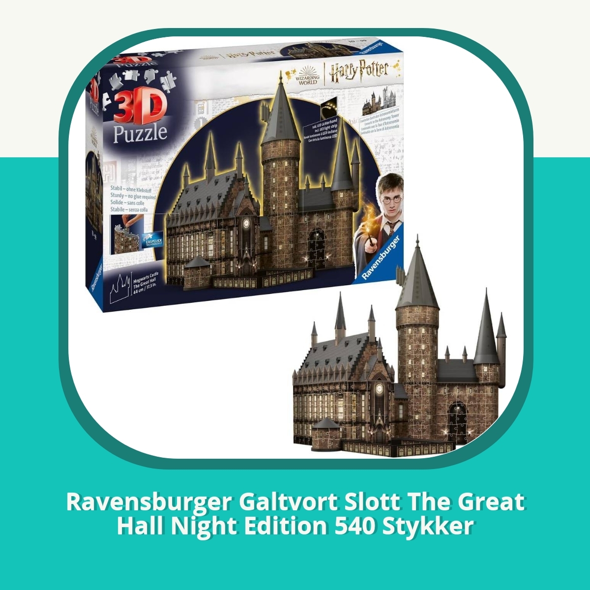 Anmeldelse af Ravensburger Galtvort Slott The Great Hall Night Edition 540 Stykker