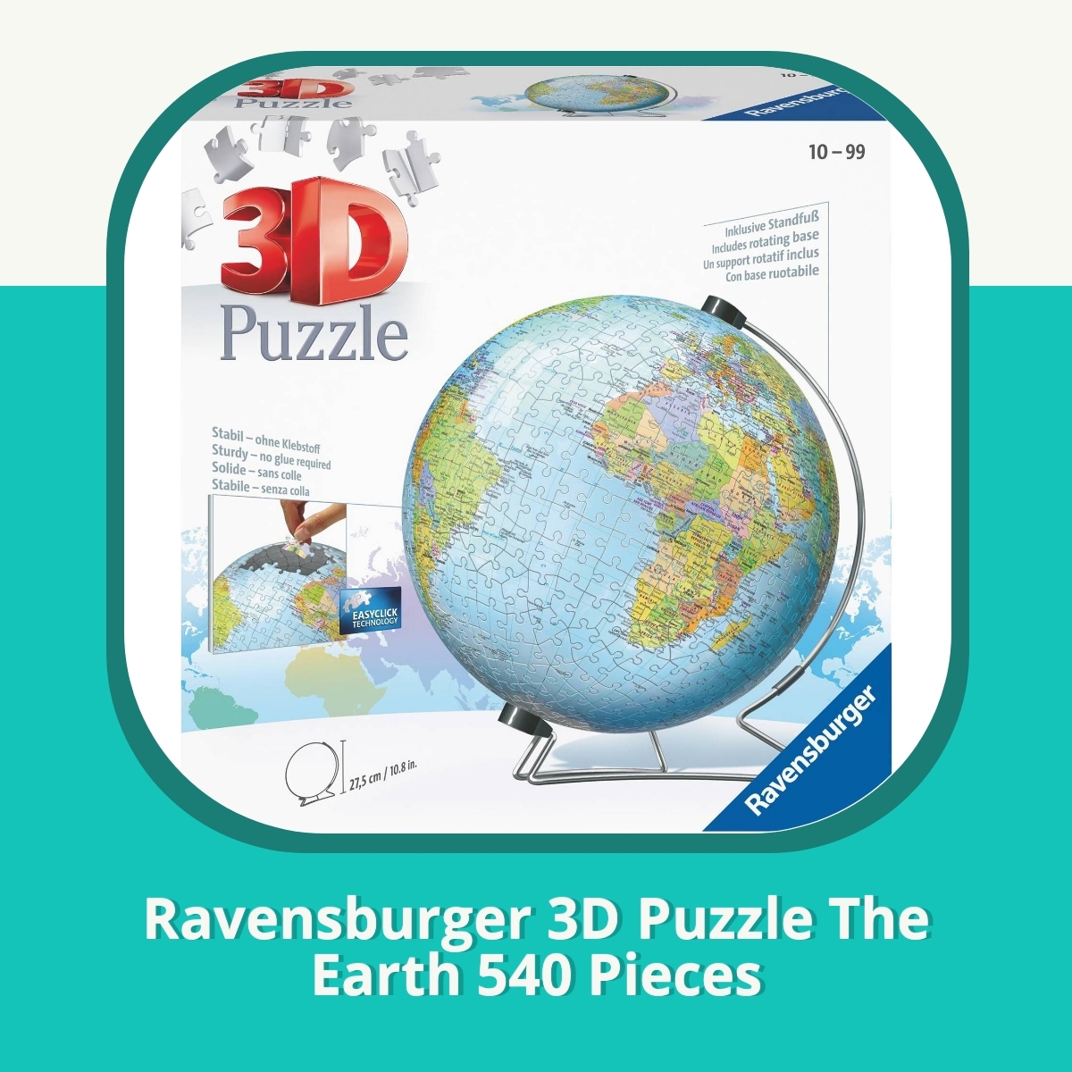Recension af Ravensburger 3D Puzzle The Earth 540 Pieces