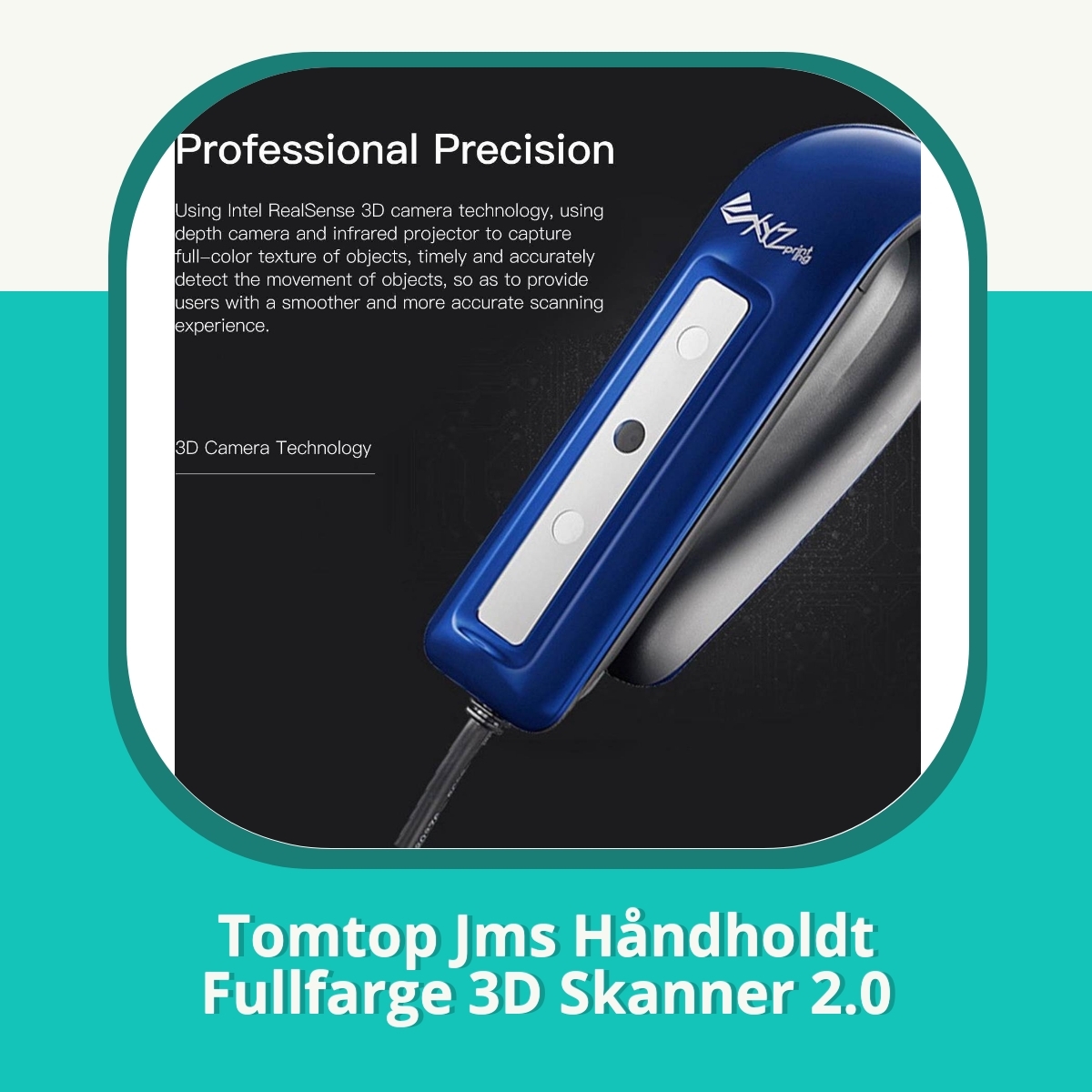 Anmeldelse af Tomtop Jms Håndholdt Fullfarge 3D Skanner 2.0