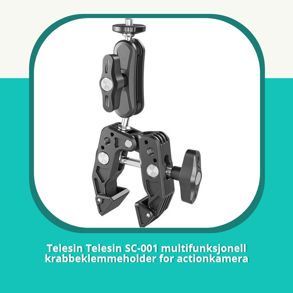 Anmeldelse af Telesin Telesin SC-001 multifunksjonell krabbeklemmeholder for actionkamera