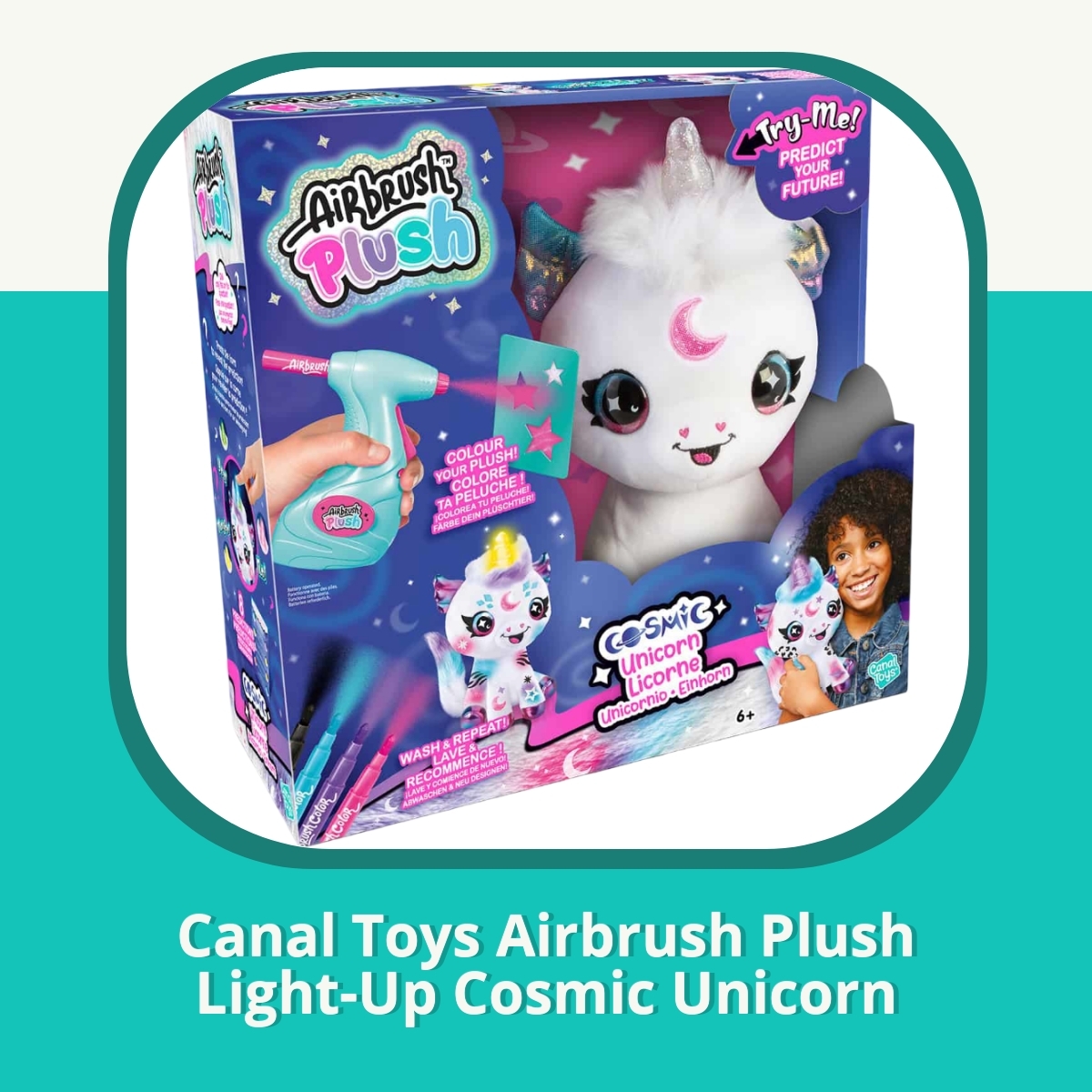 Anmeldelse af Canal Toys Airbrush Plush Light-Up Cosmic Unicorn