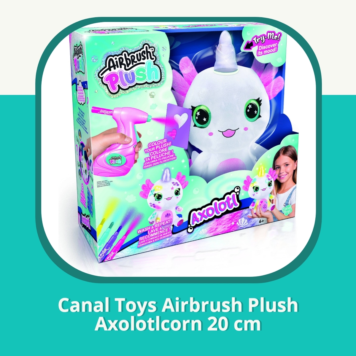 Anmeldelse af Canal Toys Airbrush Plush Axolotlcorn 20 cm