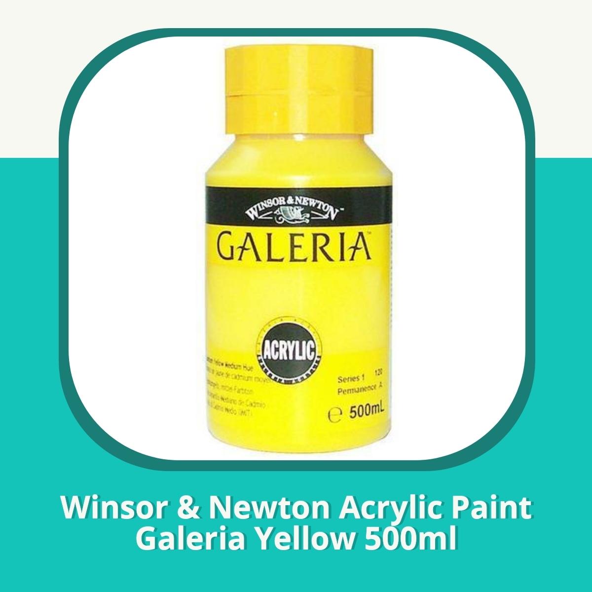 Recension af Winsor & Newton Acrylic Paint Galeria Yellow 500ml