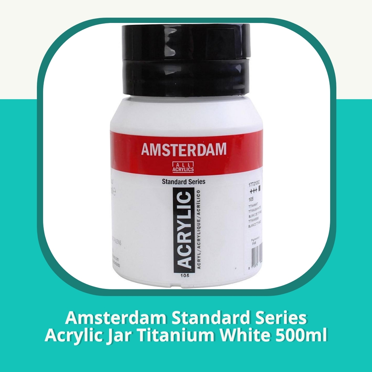 Anmeldelse af Amsterdam Standard Series Acrylic Jar Titanium White 500ml