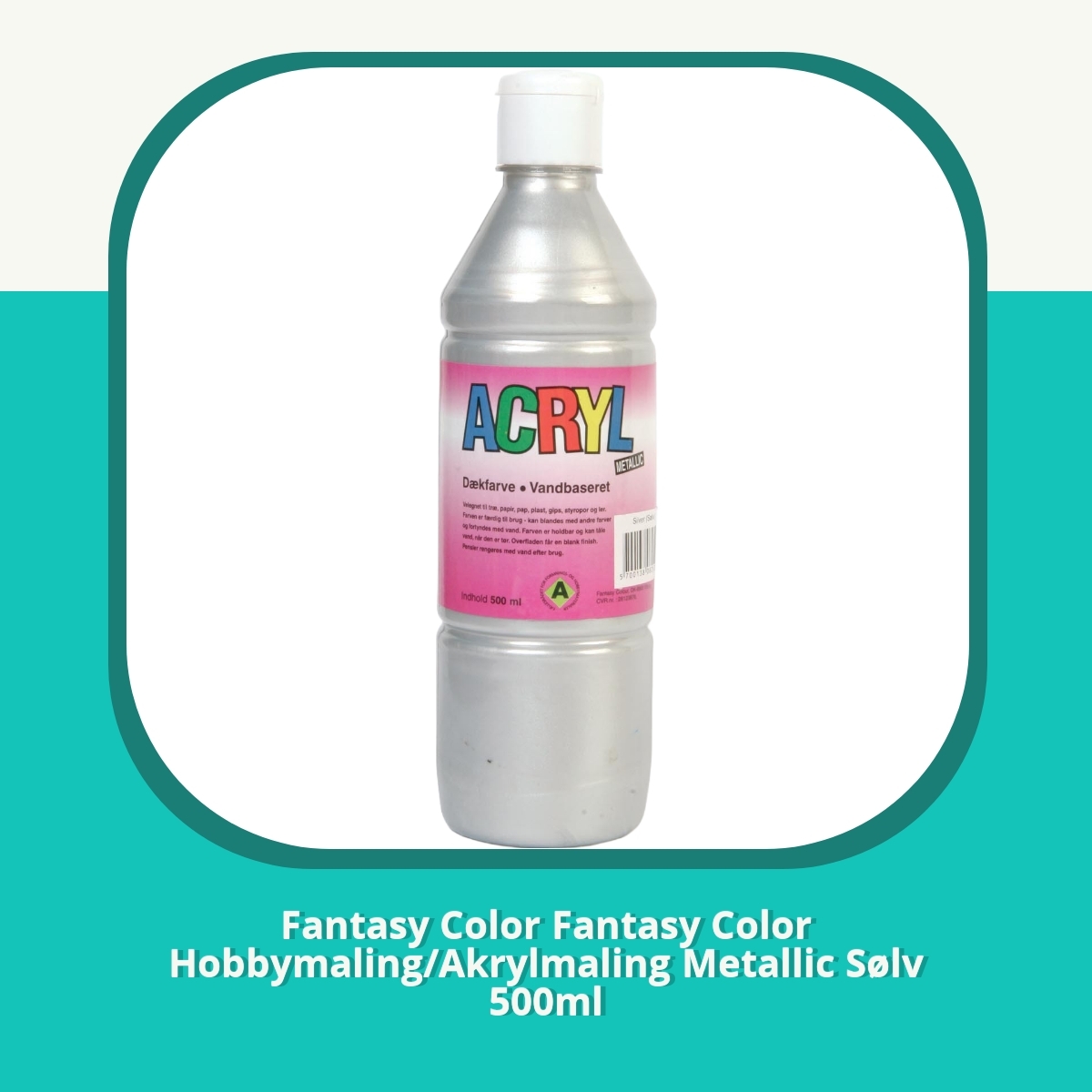 Anmeldelse af Fantasy Color Fantasy Color Hobbymaling/Akrylmaling Metallic Sølv 500ml