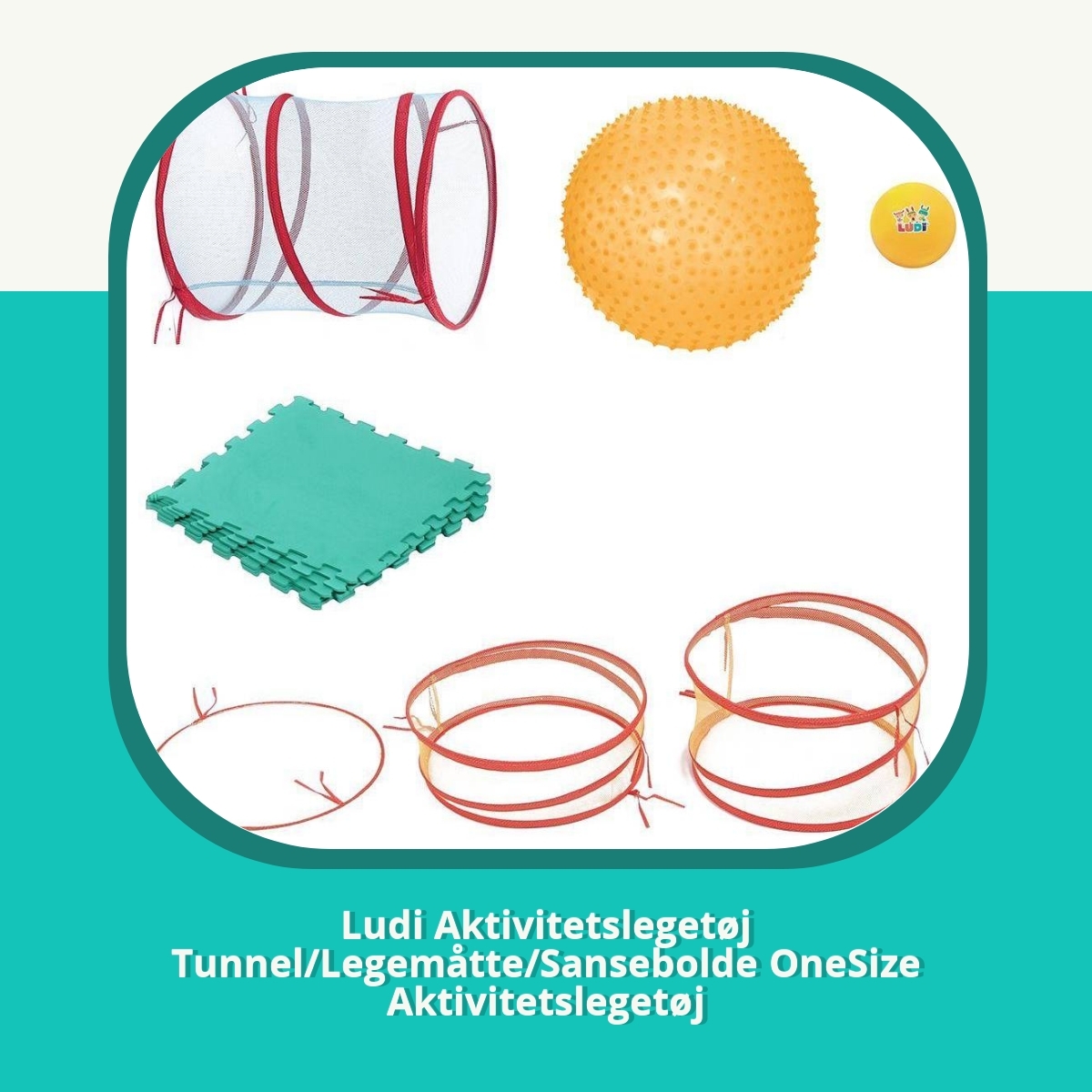 Anmeldelse af Ludi Aktivitetslegetøj Tunnel/Legemåtte/Sansebolde OneSize Aktivitetslegetøj