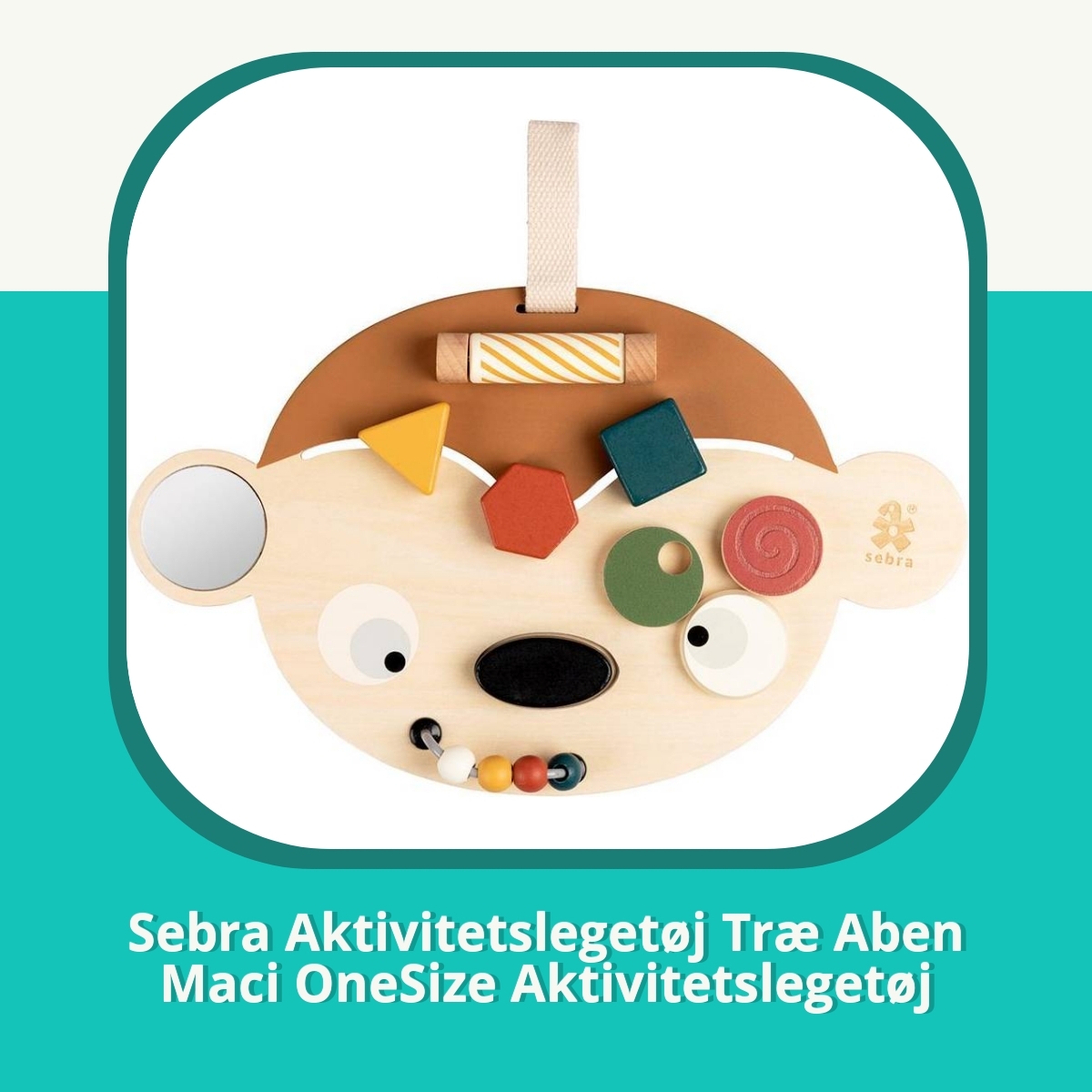 Anmeldelse af Sebra Aktivitetslegetøj Træ Aben Maci OneSize Aktivitetslegetøj