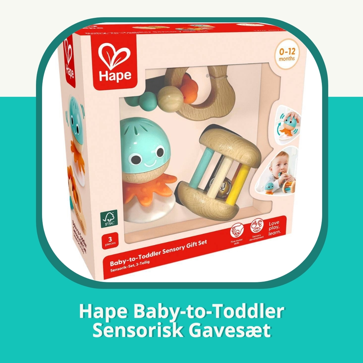 Anmeldelse af Hape Baby-to-Toddler Sensorisk Gavesæt