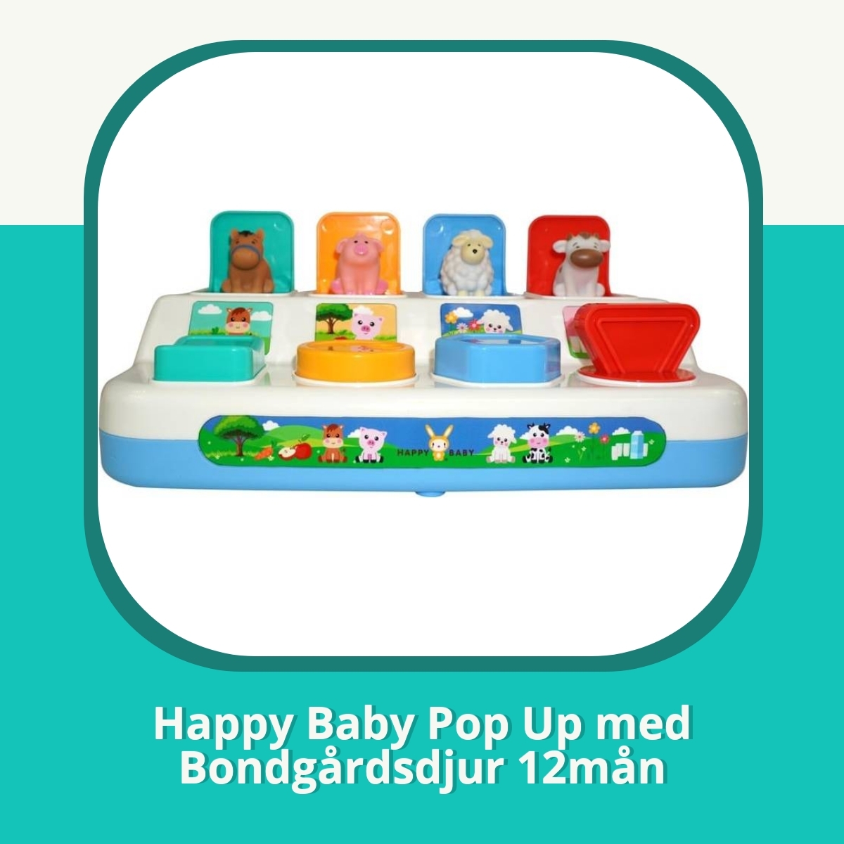 Recension af Happy Baby Pop Up med Bondgårdsdjur 12mån