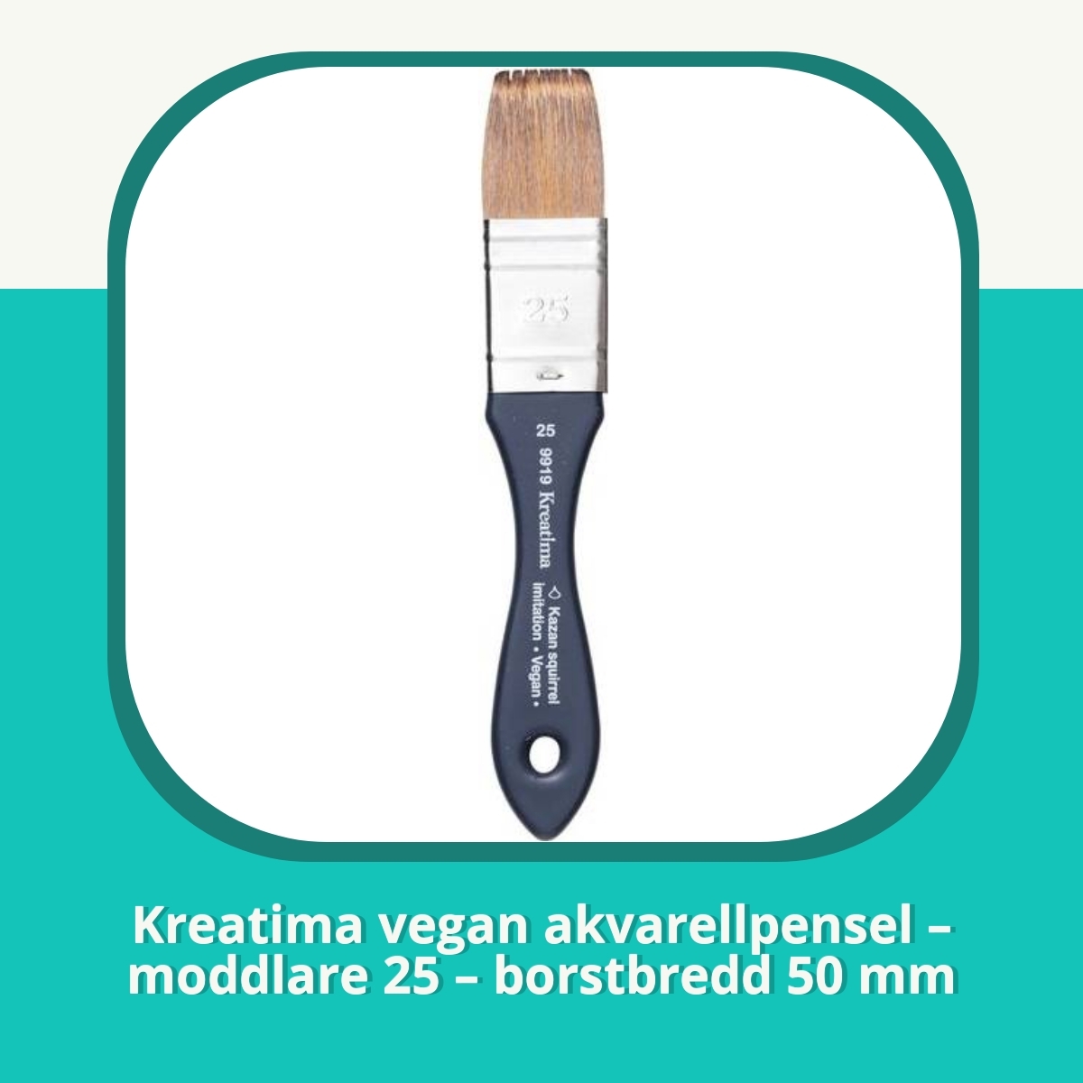 Recension af Kreatima vegan akvarellpensel – moddlare 25 – borstbredd 50 mm