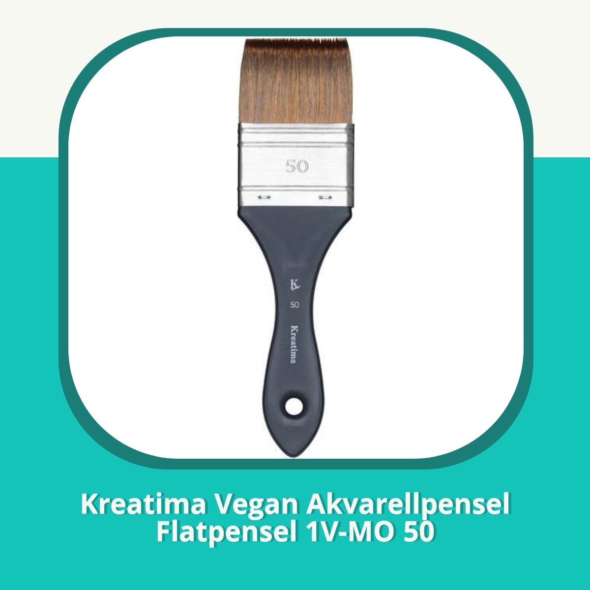 Anmeldelse af Kreatima Vegan Akvarellpensel Flatpensel 1V-MO 50