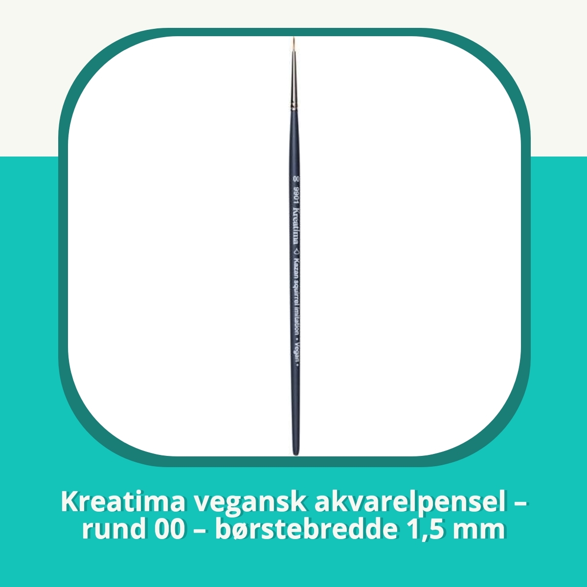 Anmeldelse af Kreatima vegansk akvarelpensel – rund 00 – børstebredde 1,5 mm