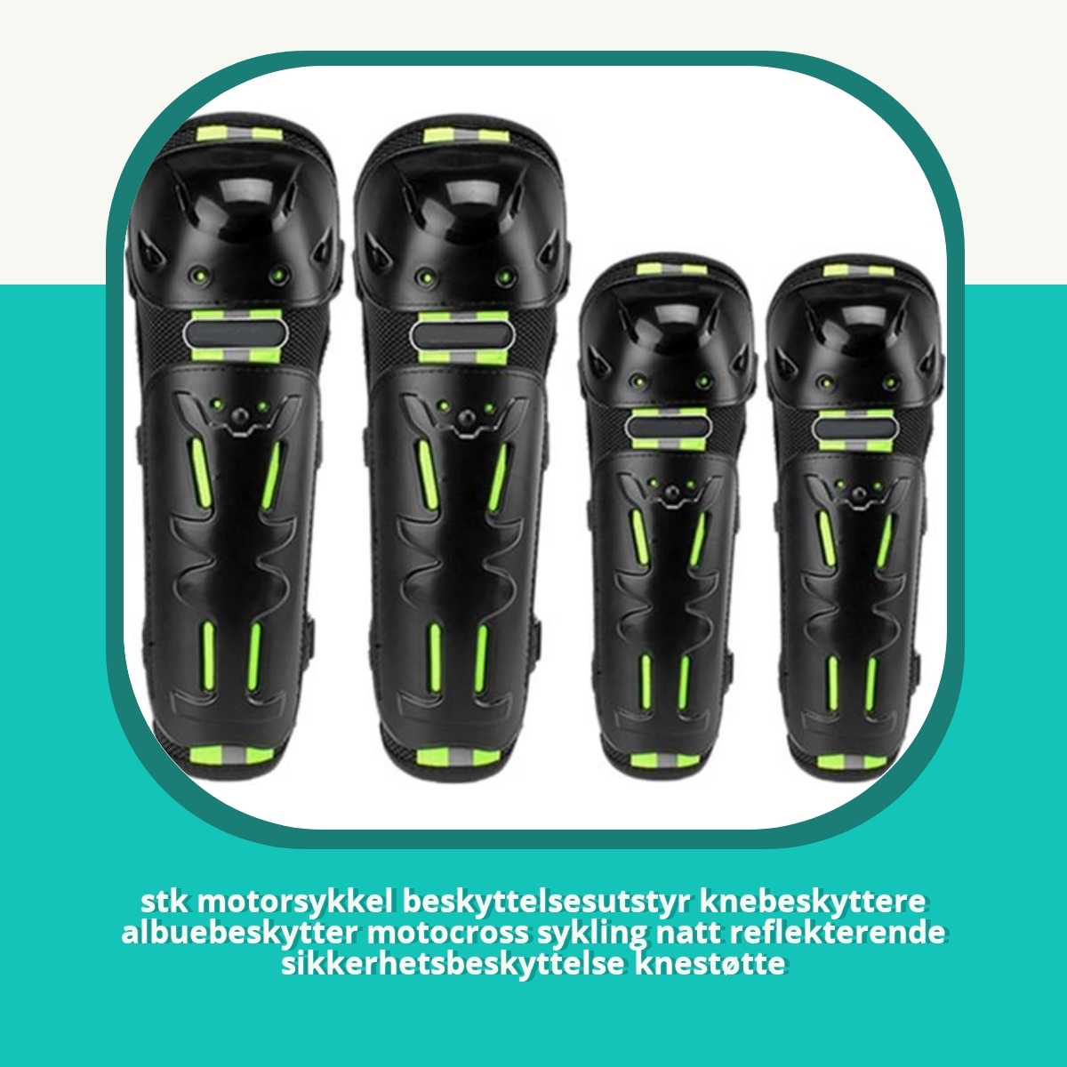 Recension af stk motorsykkel beskyttelsesutstyr knebeskyttere albuebeskytter motocross sykling natt reflekterende sikkerhetsbeskyttelse knestøtte