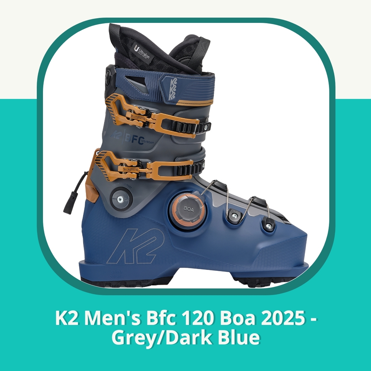 Anmeldelse af K2 Men's Bfc 120 Boa 2025 - Grey/Dark Blue