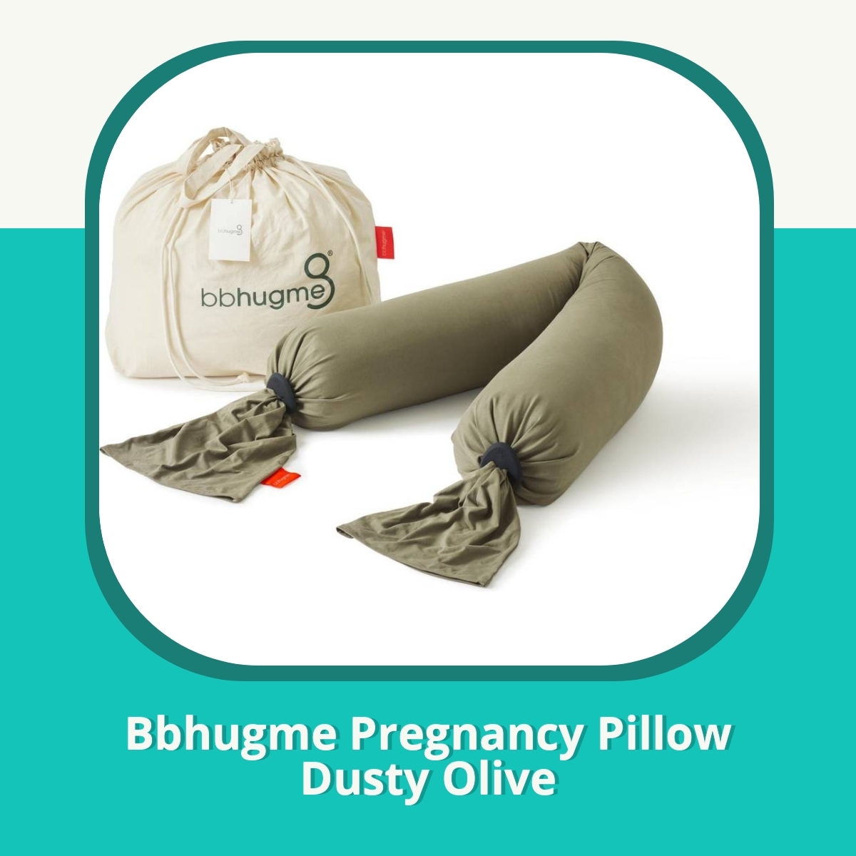 Anmeldelse Bbhugme Pregnancy Pillow Dusty Olive