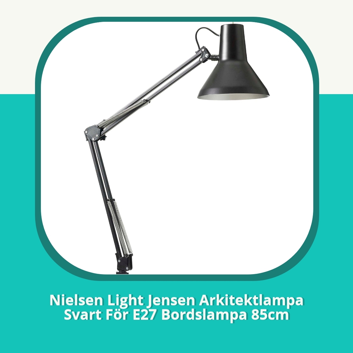 Recension af Nielsen Light Jensen Arkitektlampa Svart För E27 Bordslampa 85cm
