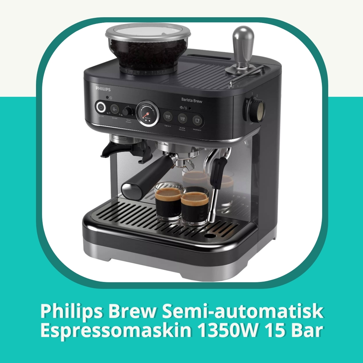 Anmeldelse Philips Brew Semi-automatisk Espressomaskin 1350W 15 Bar