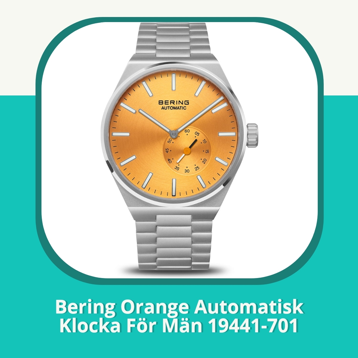 Recension af Bering Orange Automatisk Klocka För Män 19441-701