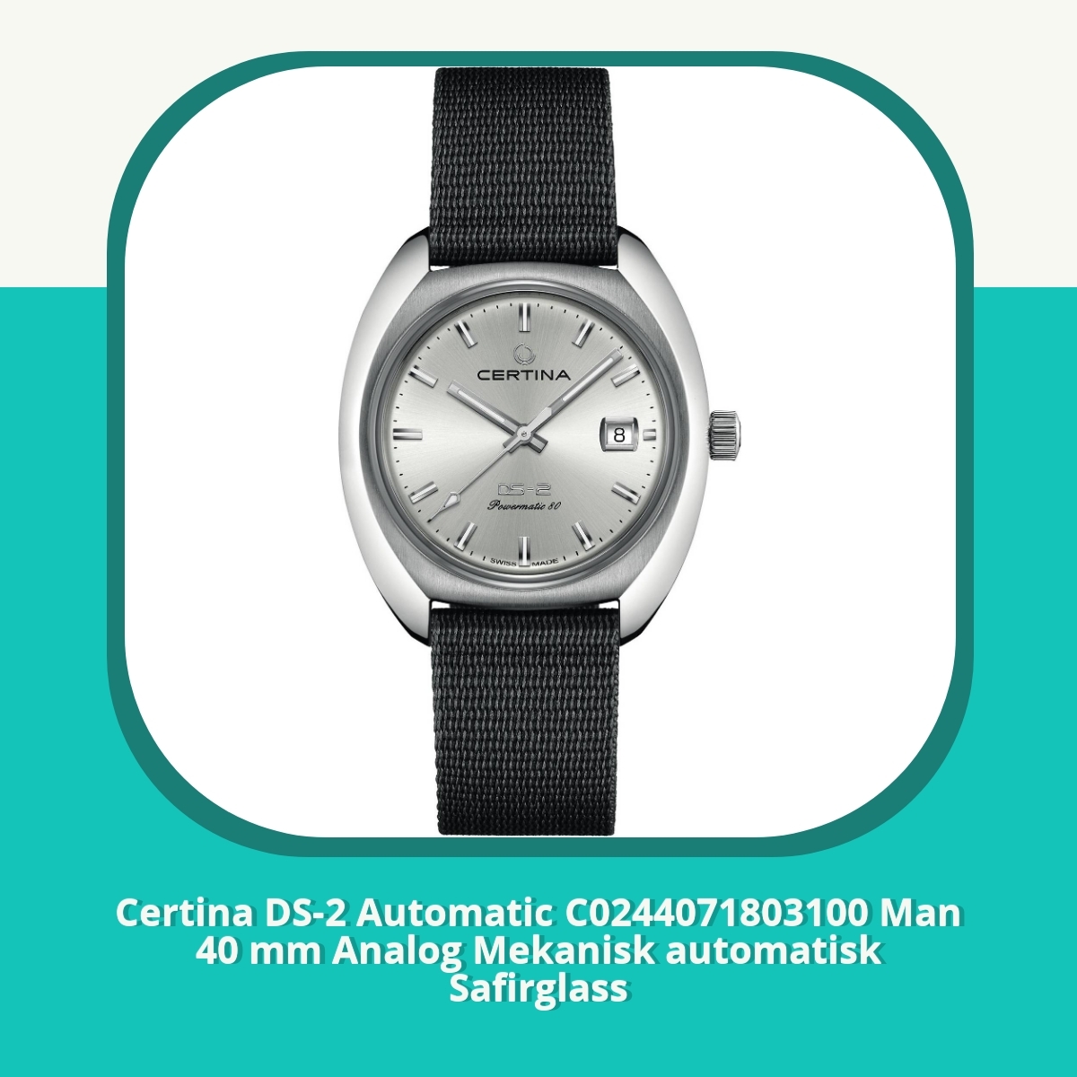 Anmeldelse af Certina DS-2 Automatic C0244071803100 Man 40 mm Analog Mekanisk automatisk Safirglass