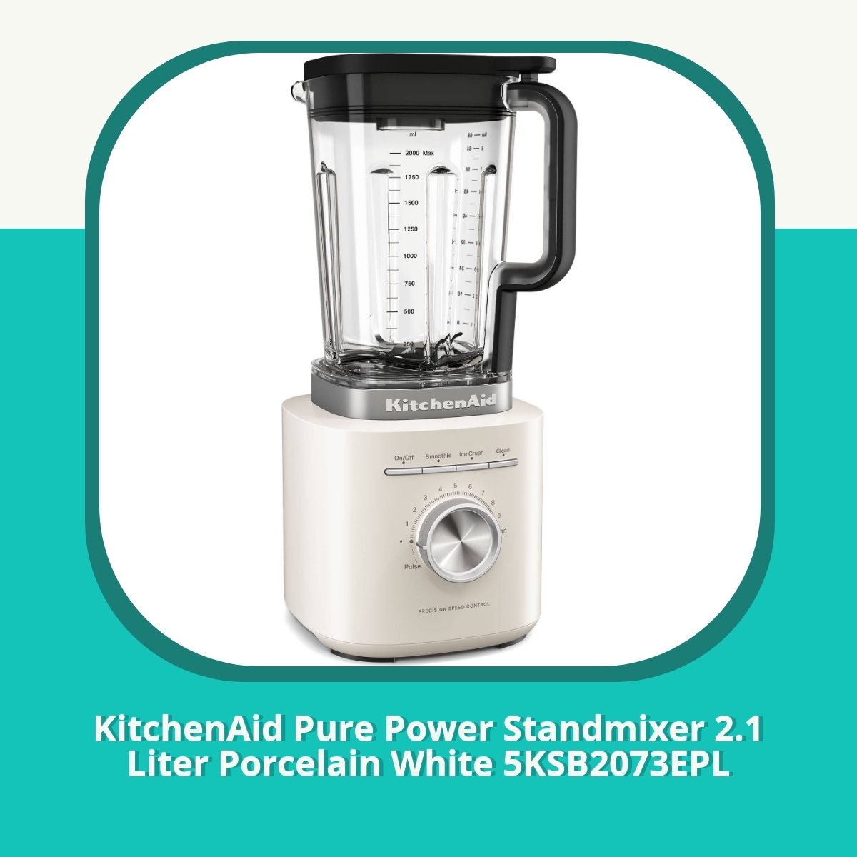 Recension af KitchenAid Pure Power Standmixer 2.1 Liter Porcelain White 5KSB2073EPL