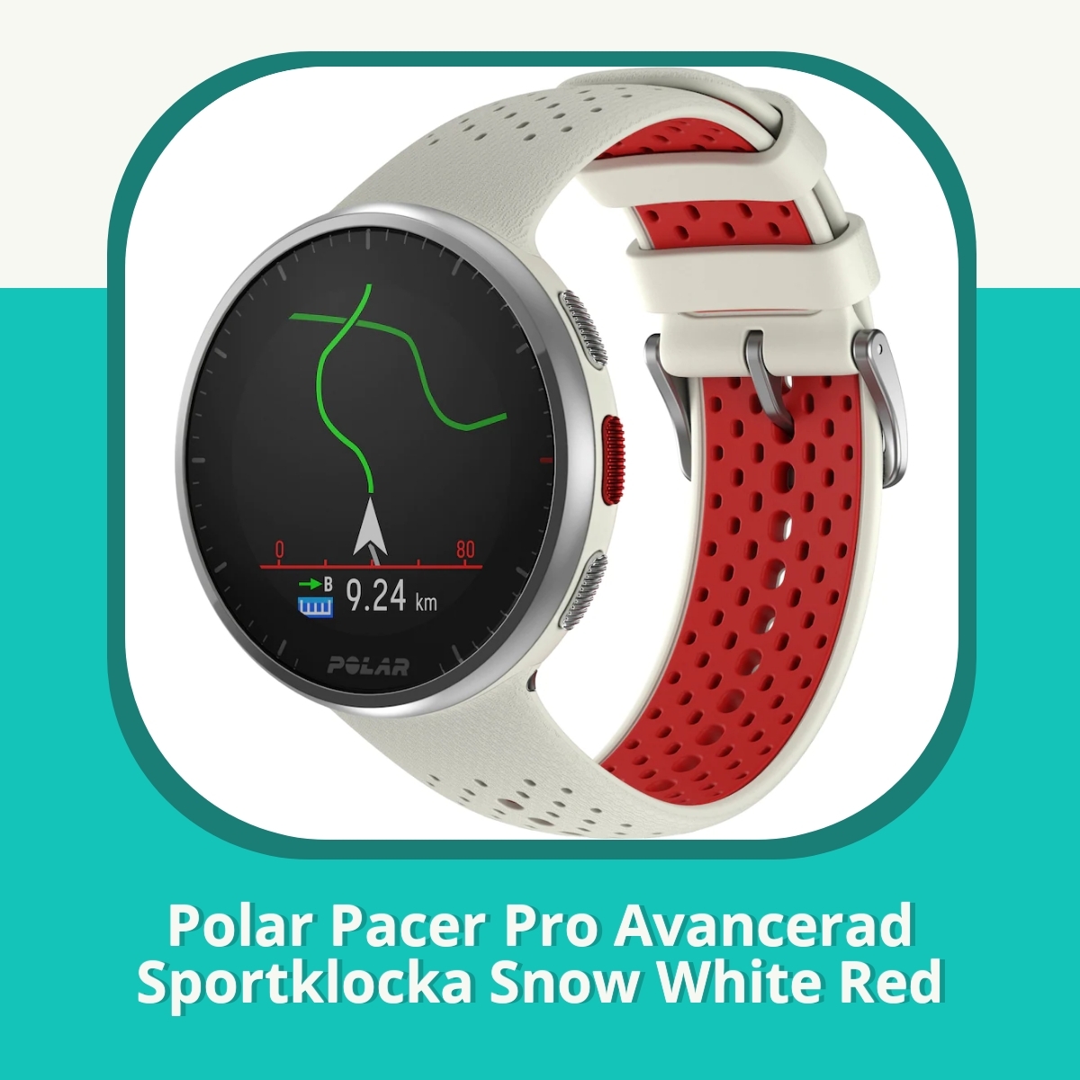 Recension af Polar Pacer Pro Avancerad Sportklocka Snow White Red