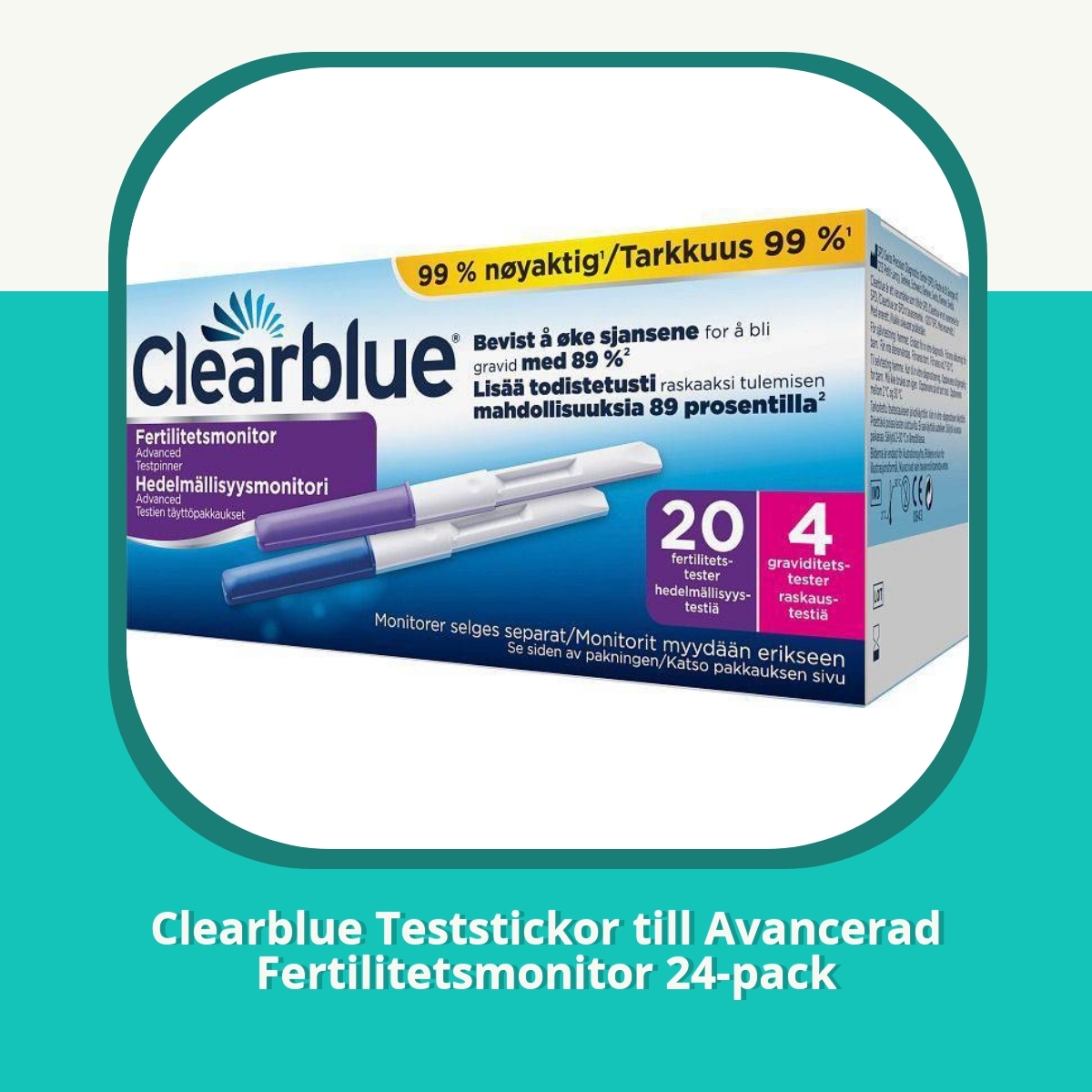 Recension af Clearblue Teststickor till Avancerad Fertilitetsmonitor 24-pack