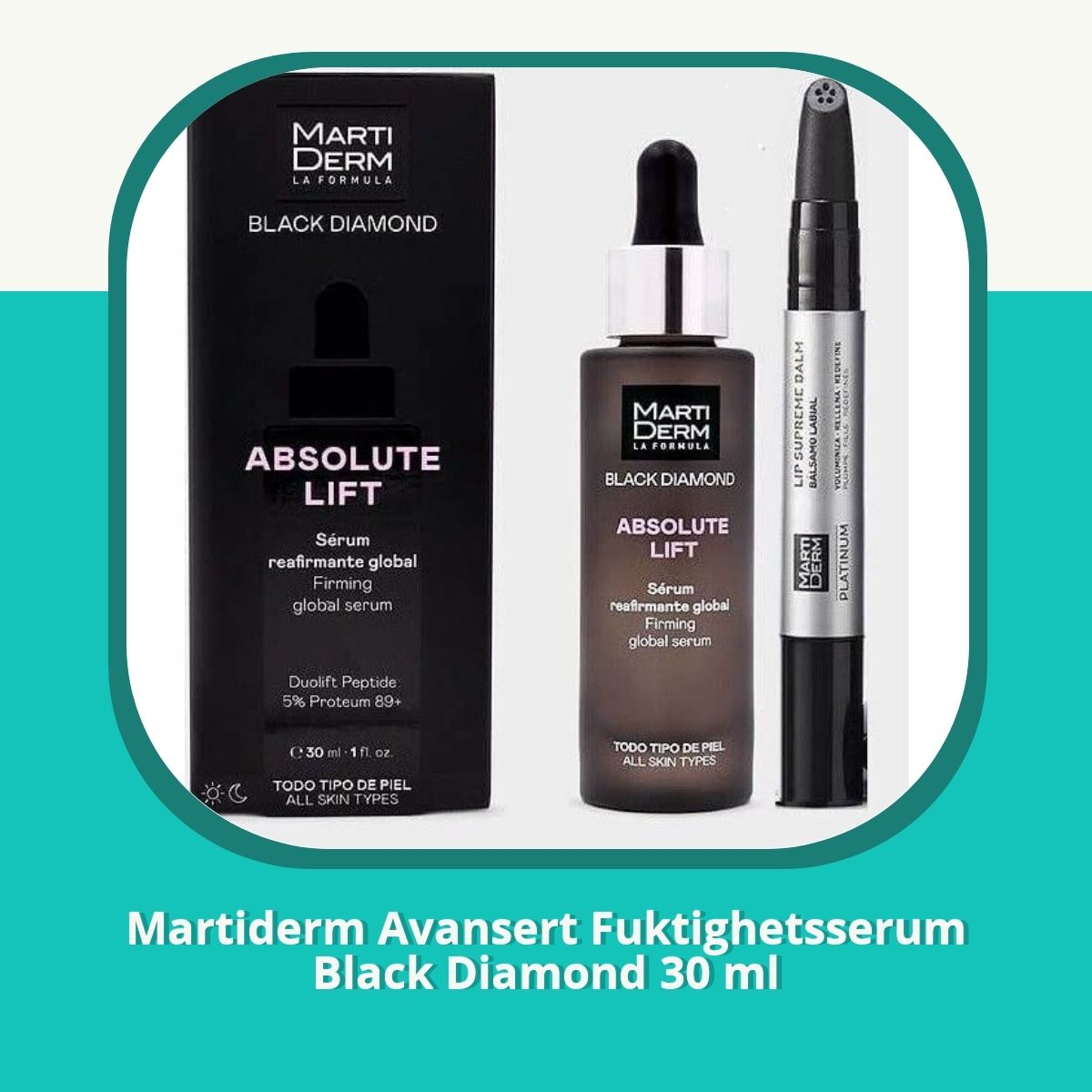 Anmeldelse af Martiderm Avansert Fuktighetsserum Black Diamond 30 ml