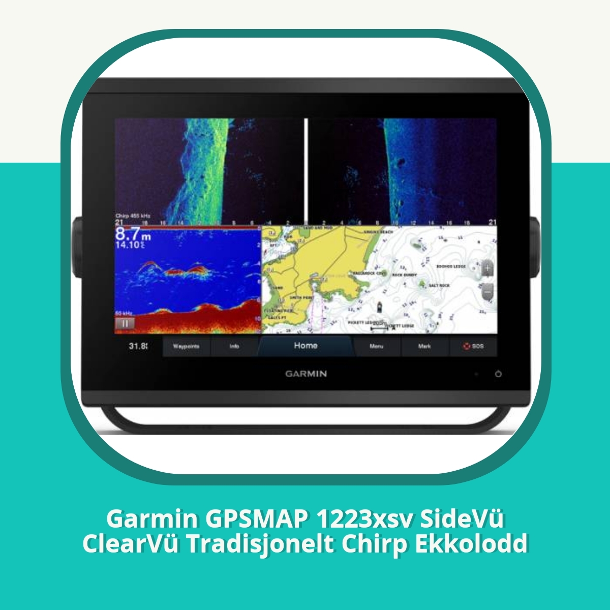 Anmeldelse af Garmin GPSMAP 1223xsv SideVü ClearVü Tradisjonelt Chirp Ekkolodd