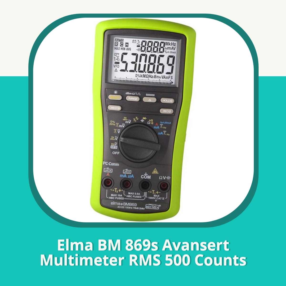 Anmeldelse af Elma BM 869s Avansert Multimeter RMS 500 Counts