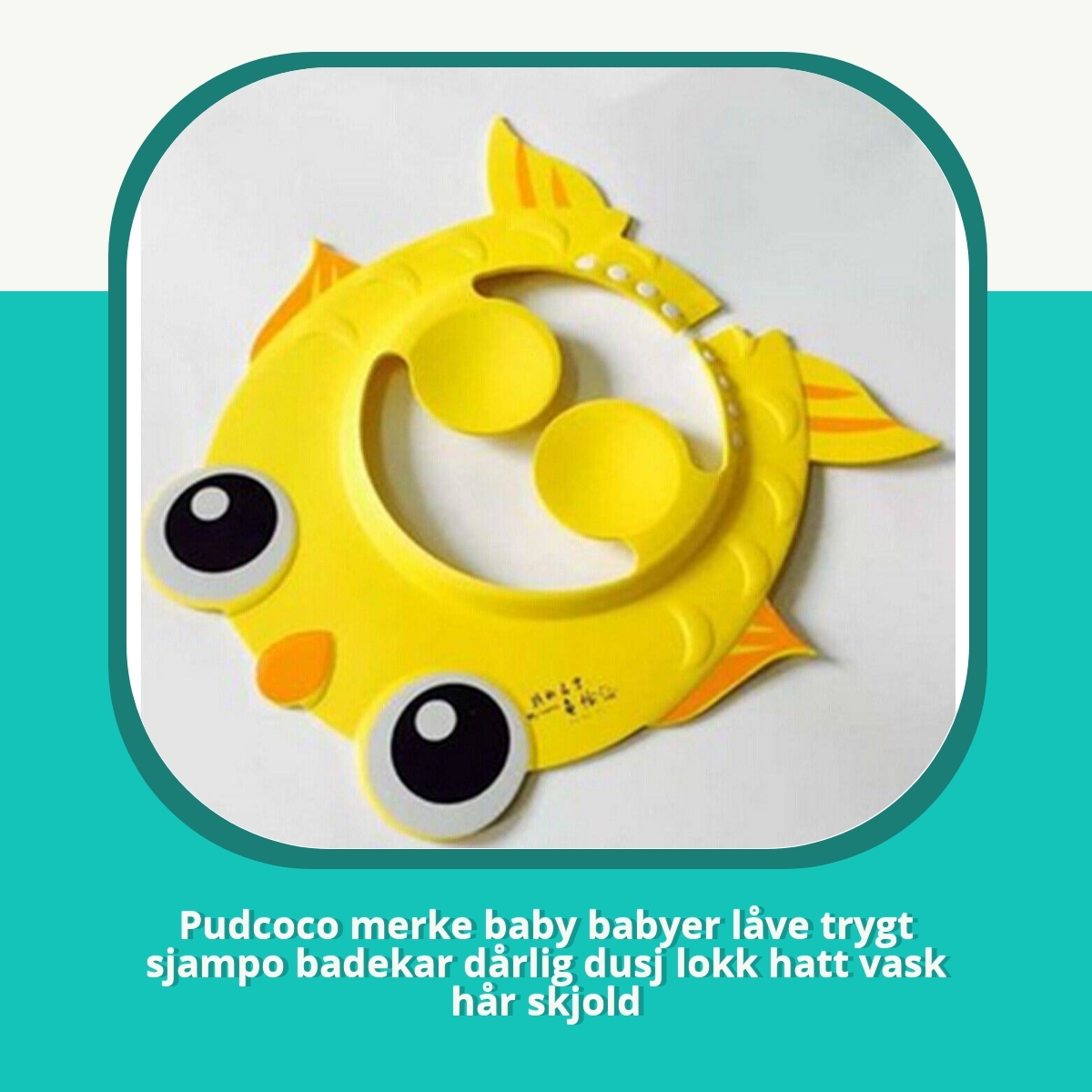 Recension af Pudcoco merke baby babyer låve trygt sjampo badekar dårlig dusj lokk hatt vask hår skjold