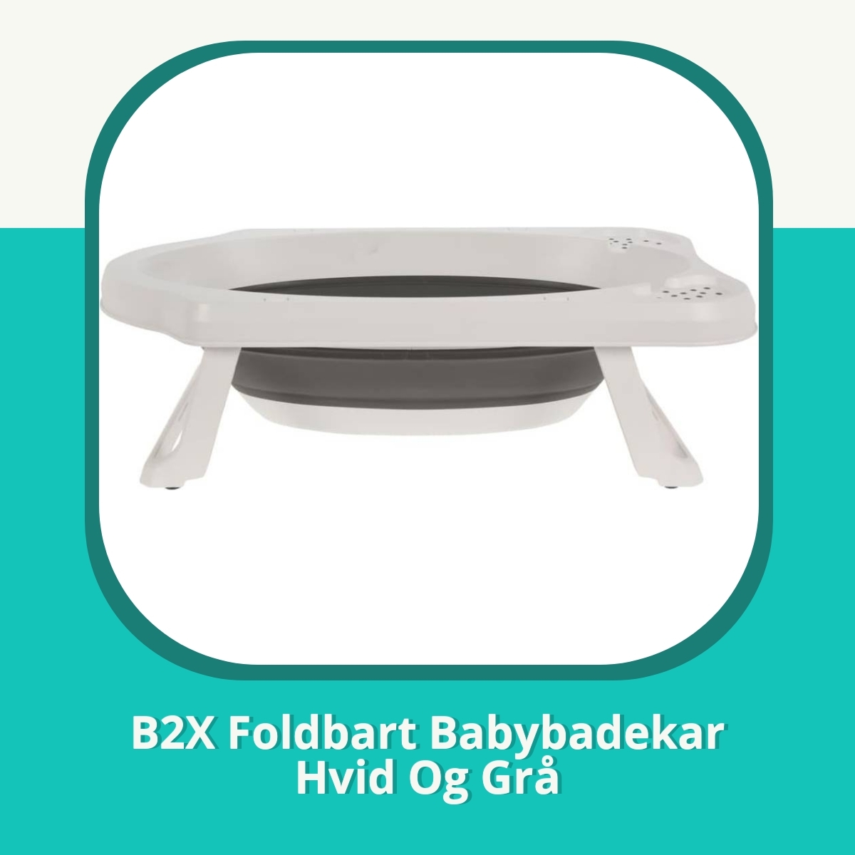 Anmeldelse af B2X Foldbart Babybadekar Hvid Og Grå