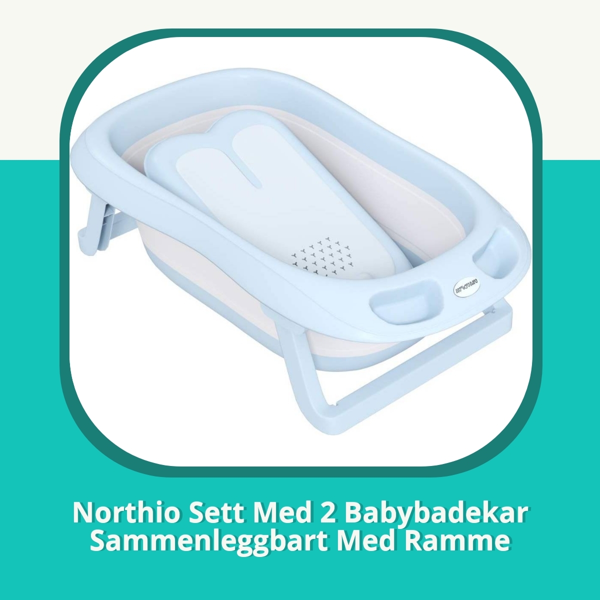Anmeldelse af Northio Sett Med 2 Babybadekar Sammenleggbart Med Ramme