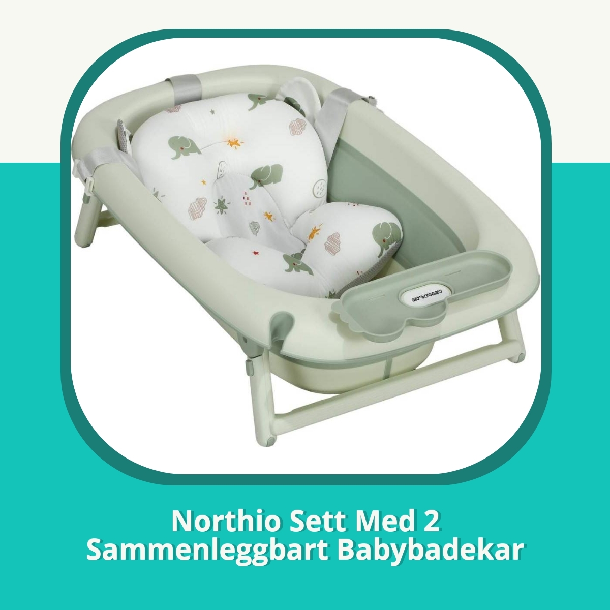 Anmeldelse af Northio Sett Med 2 Sammenleggbart Babybadekar